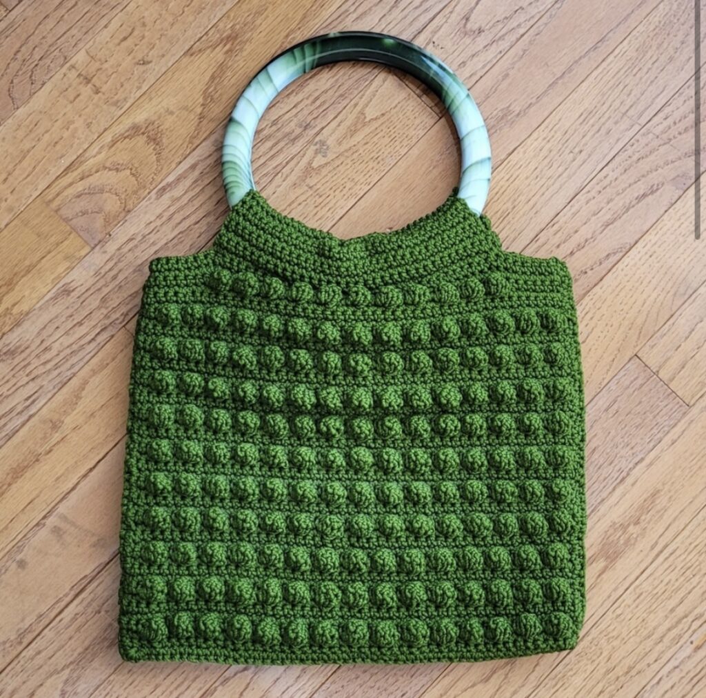 As Is Patricia Nash Cantinella Crochet Bag w/ Bamboo Handles 